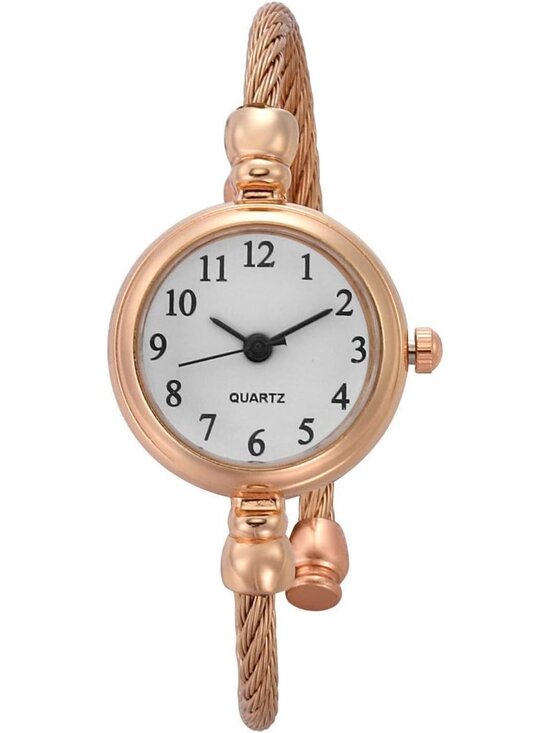 Women\'s Rose Gold Analog Stainless Steel Arabic Numerals Wrist Bracelet Watch main image 6